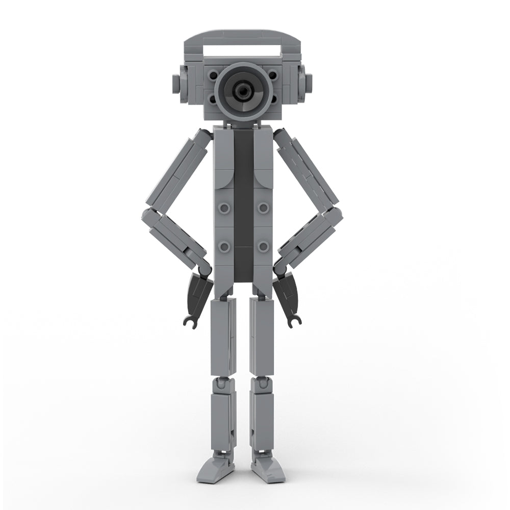 MOC Skibidi Toilet Radioman building blocks kit with compatible bricks