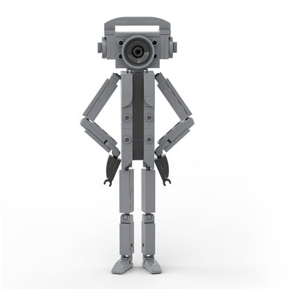 MOC Skibidi Toilet Radioman building blocks kit with compatible bricks