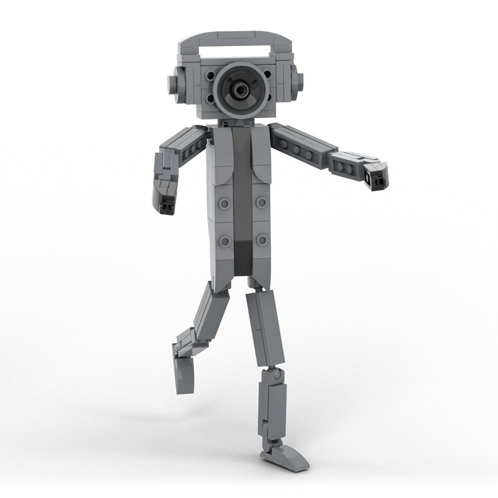 MOC Skibidi Toilet Radioman building blocks kit with compatible bricks