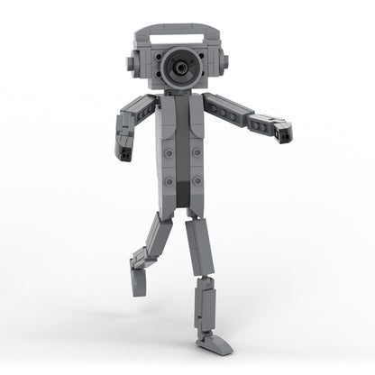 MOC Skibidi Toilet Radioman building blocks kit with compatible bricks