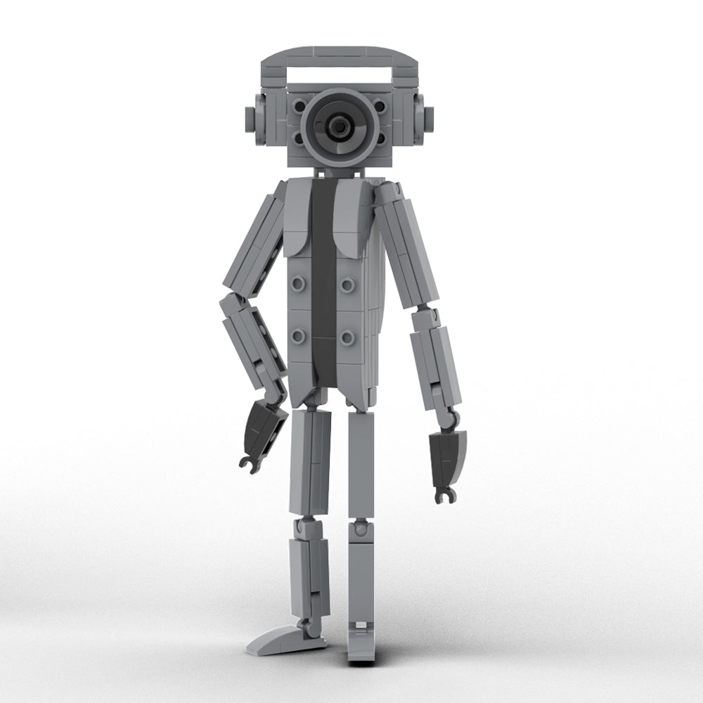 MOC Skibidi Toilet Radioman building blocks kit with compatible bricks