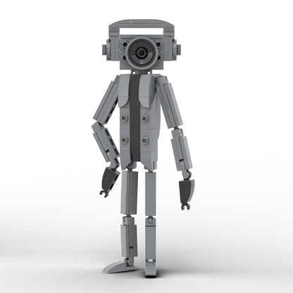 MOC Skibidi Toilet Radioman building blocks kit with compatible bricks