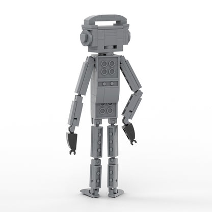 MOC Skibidi Toilet Radioman building blocks kit with compatible bricks