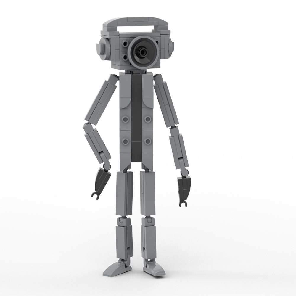 MOC Skibidi Toilet Radioman building blocks kit with compatible bricks