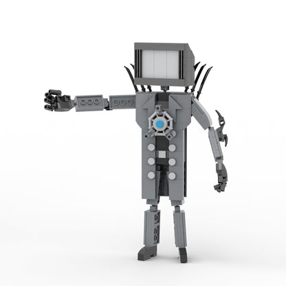 MOC Skibidi Toilet TV Man Boss building blocks kit with compatible bricks