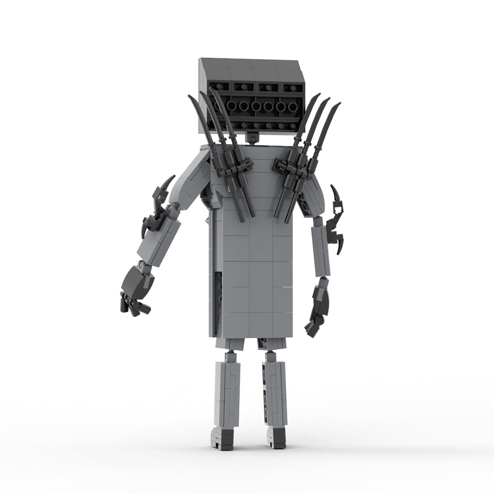 MOC Skibidi Toilet TV Man Boss building blocks kit with compatible bricks