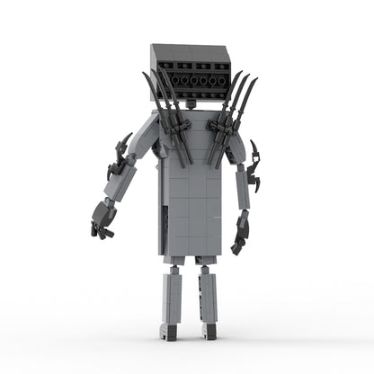 MOC Skibidi Toilet TV Man Boss building blocks kit with compatible bricks