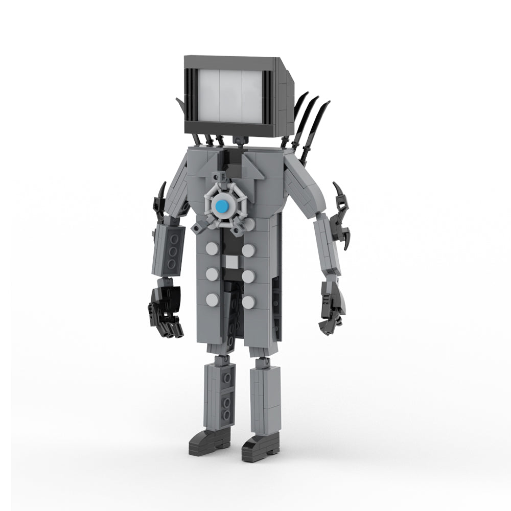 MOC Skibidi Toilet TV Man Boss building blocks kit with compatible bricks