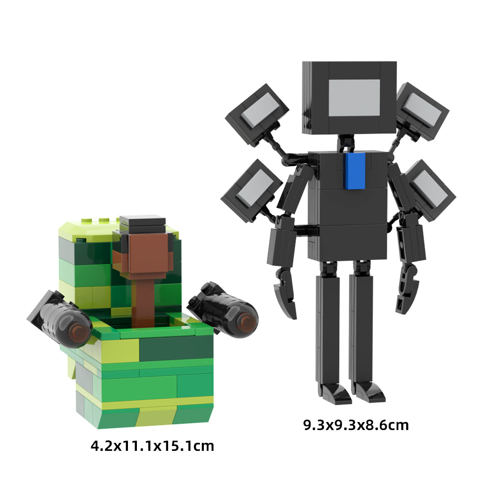 MOC Skibidi Toilet Large TV Man and Skibidi Toilet