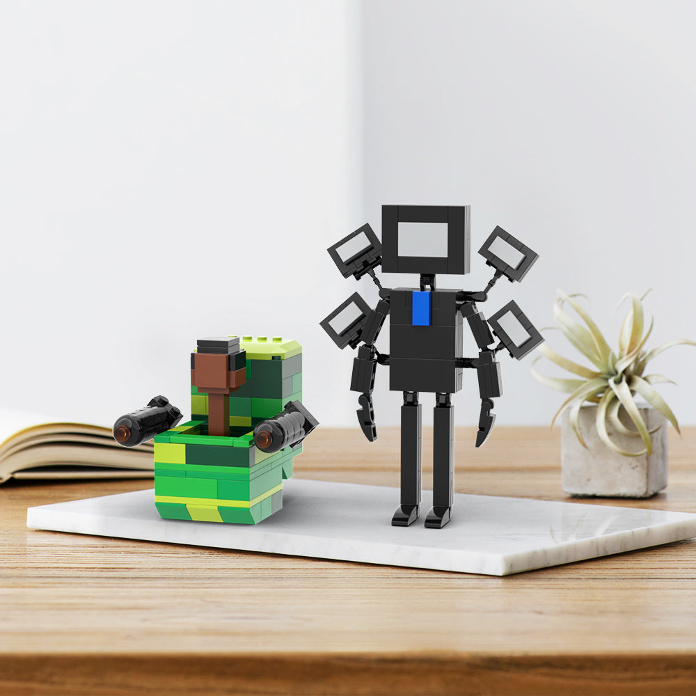 MOC Skibidi Toilet Large TV Man and Skibidi Toilet