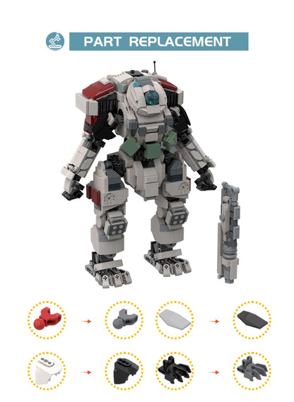 MOC-74288 Scorch Titan from Titanfall 2 building blocks set with compatible bricks