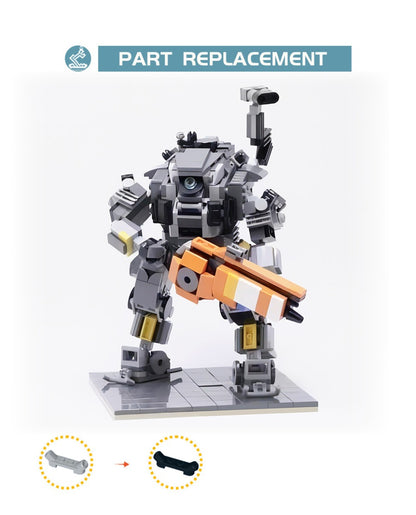 MOC Titanfall 2 Ion-class Titan building blocks set with compatible bricks