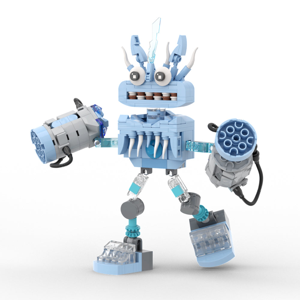 MOC My Singing Monsters Water Wubbox building blocks set with compatible bricks