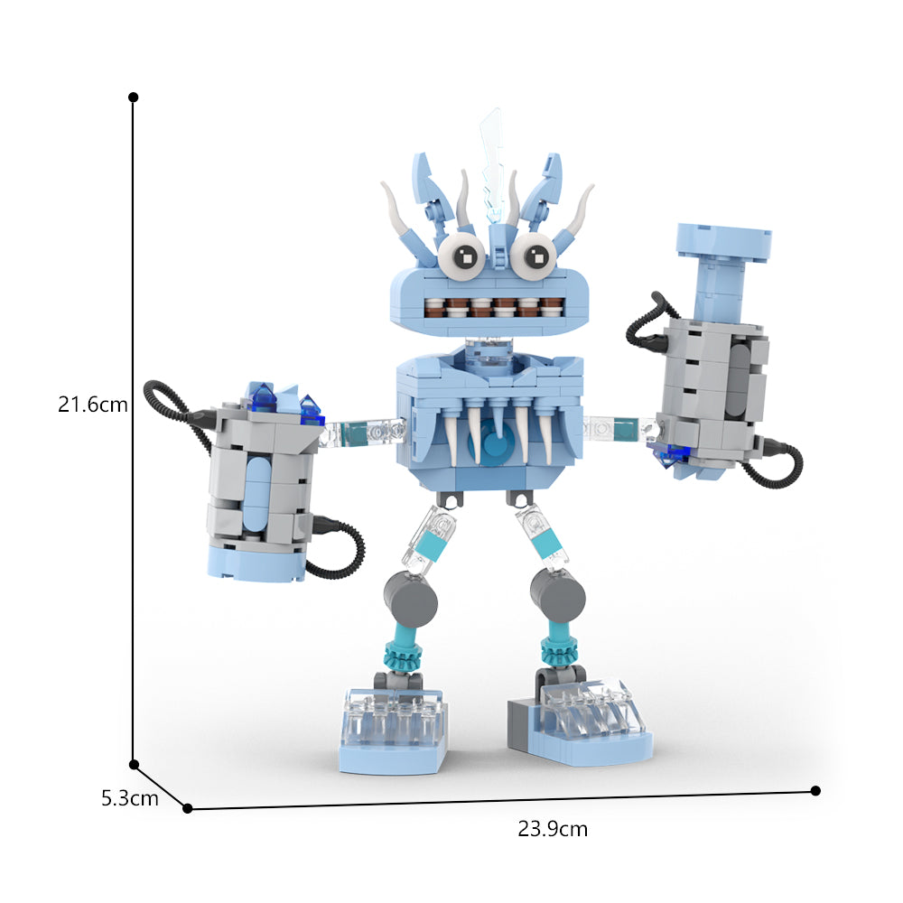 MOC My Singing Monsters Water Wubbox building blocks set with compatible bricks