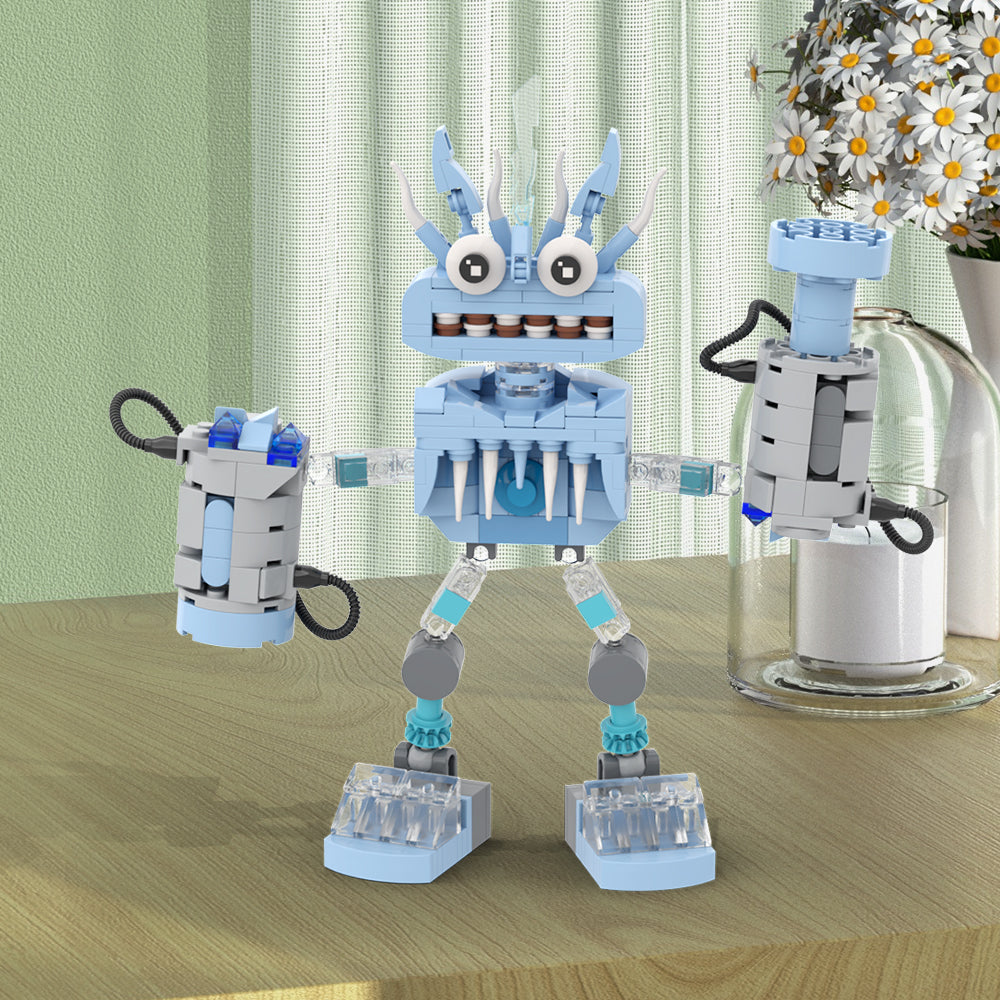 MOC My Singing Monsters Water Wubbox building blocks set with compatible bricks