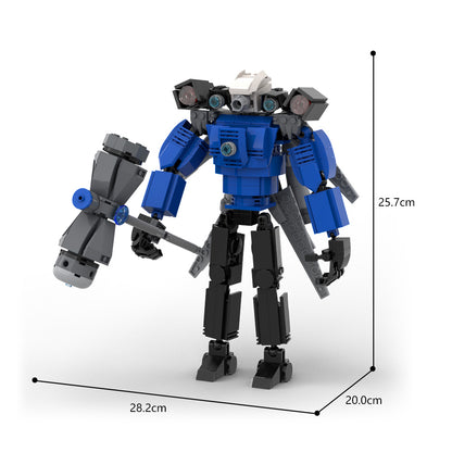MOC Skibidi Toilet gaint upgraded titan cameraman 405 Pcs