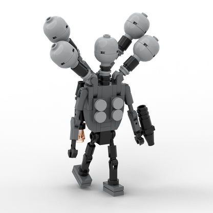 MOC Skibidi Toilet Cameraman Battle Pack building blocks set with compatible bricks