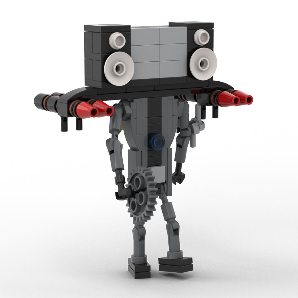 MOC Skibidi Toilet Cameraman Battle Pack building blocks set with compatible bricks