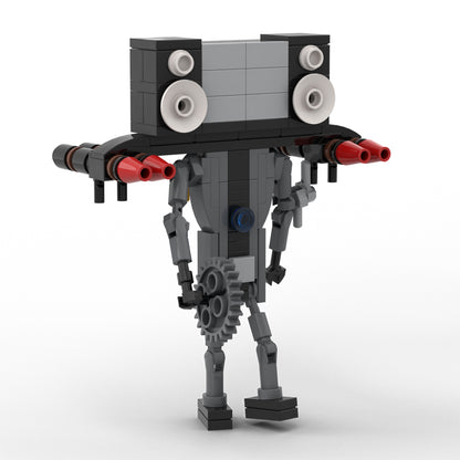 MOC Skibidi Toilet Cameraman Battle Pack building blocks set with compatible bricks