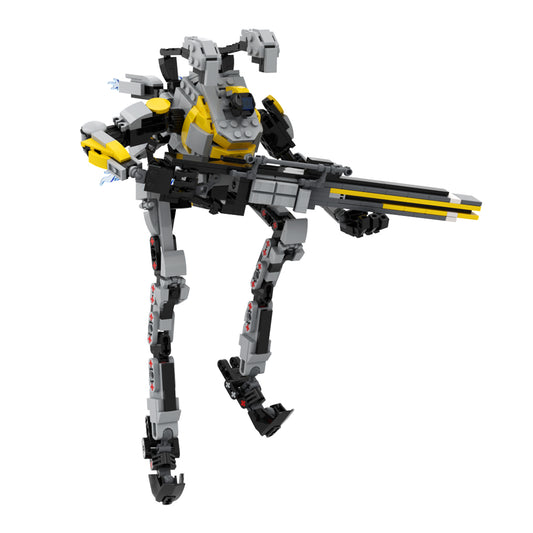 MOC Titanfall Northstar Prime building blocks set with compatible bricks