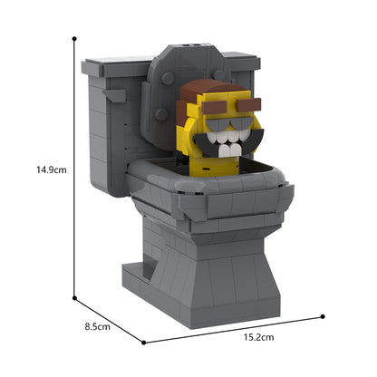 MOC Skibidi Toilet set with compatible bricks