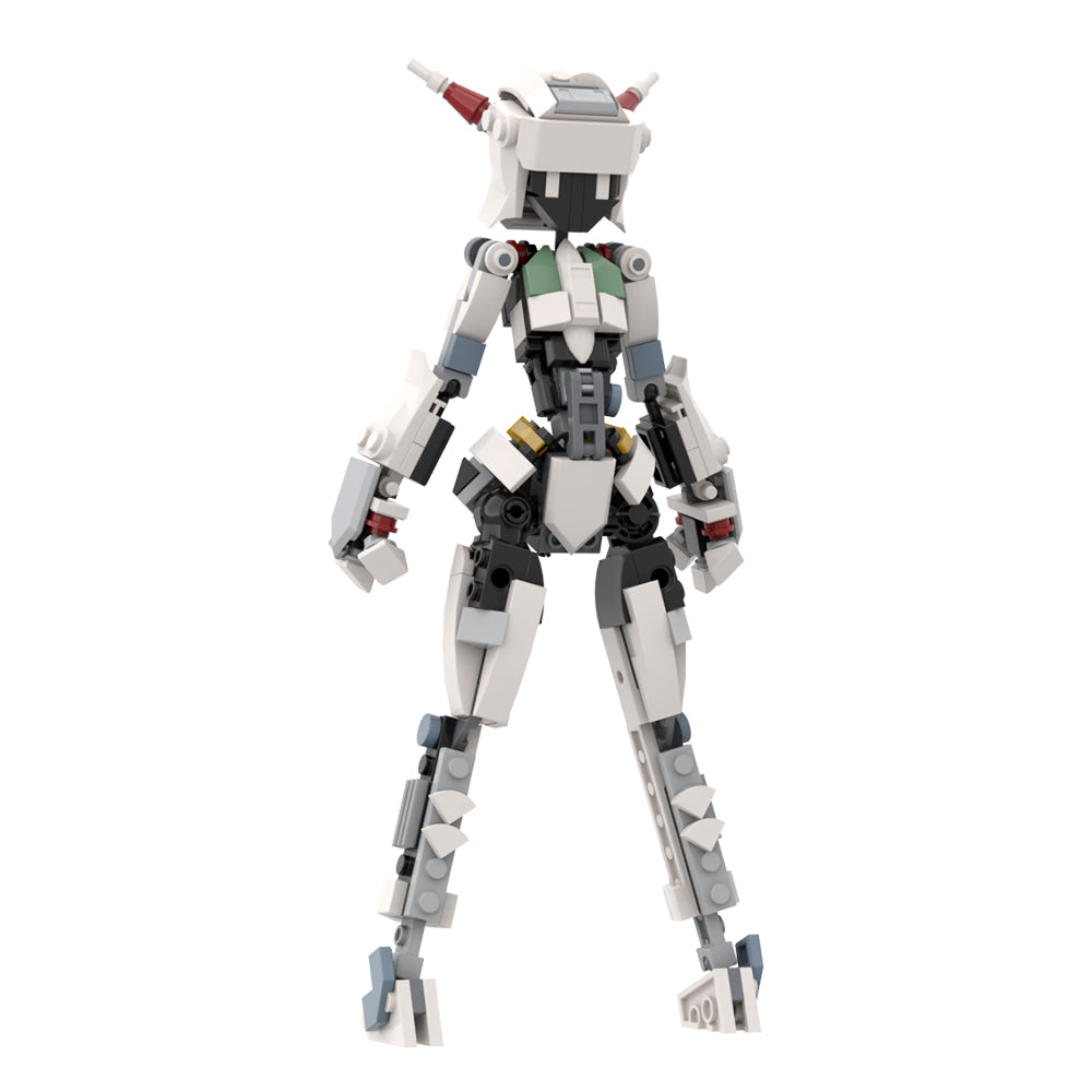 MOC Robot Mech Girl building blocks kit with compatible bricks