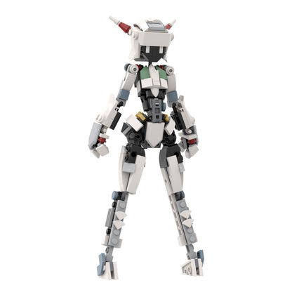 MOC Robot Mech Girl building blocks kit with compatible bricks
