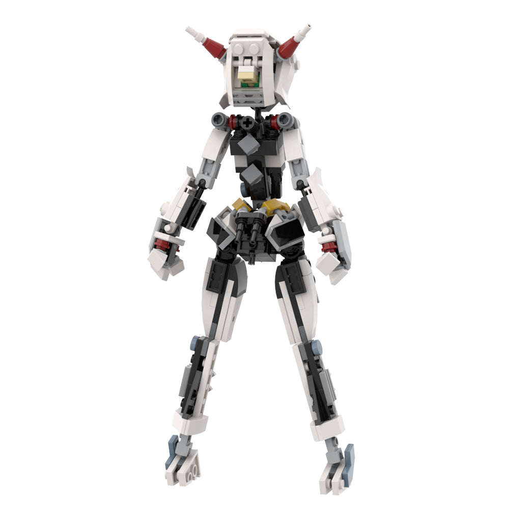 MOC Robot Mech Girl building blocks kit with compatible bricks