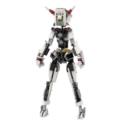 MOC Robot Mech Girl building blocks kit with compatible bricks