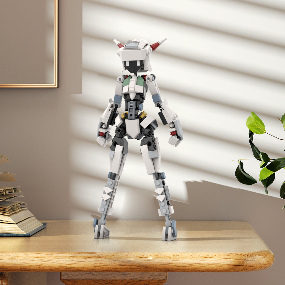 MOC Robot Mech Girl building blocks kit with compatible bricks