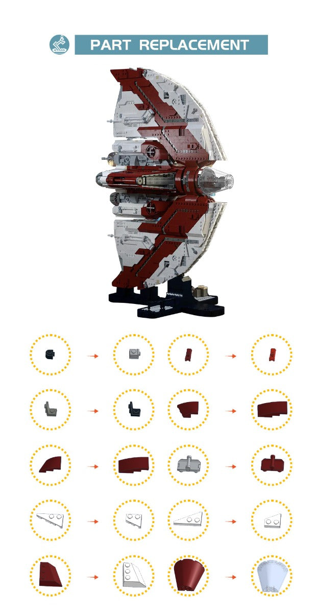 MOC-154120 Star Wars Ahsoka Tano's T-6 Jedi Shuttle