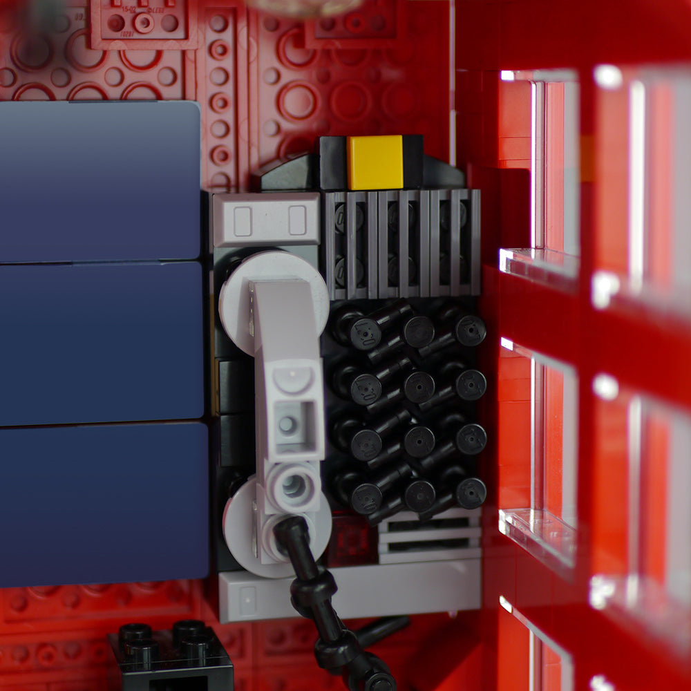 MOC-155550 London Red Telephone Box building blocks kit with compatible bricks