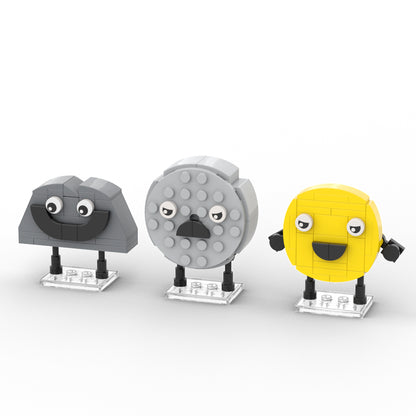 MOC  BFDI Characters: Woody, Pin, Needle, Teardrop Building Set 511 Pieces