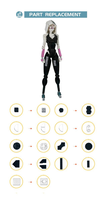 MOC-157377 Spider Gwen from SPIDER MAN: ACROSS THE SPIDER-VERSE