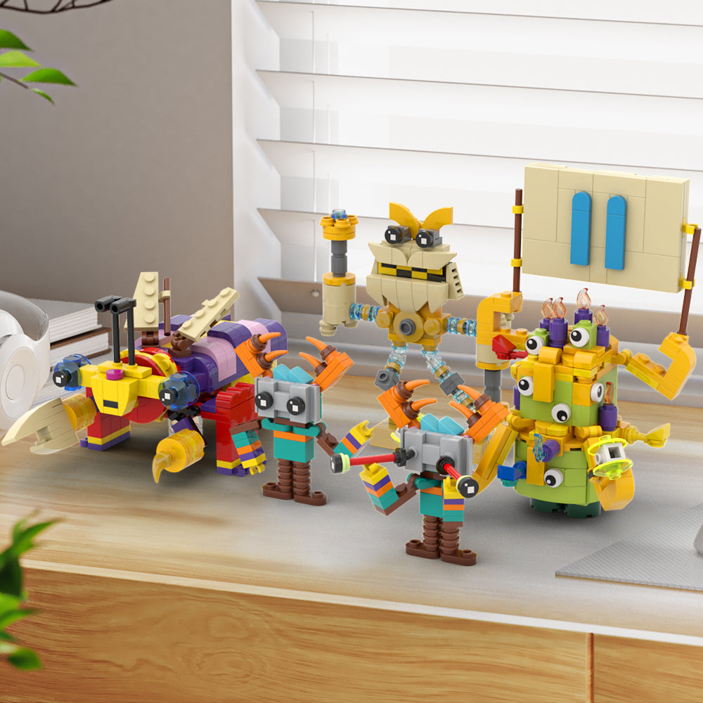 MOC My Singing Monsters Gold Epic Wubbox Knurv Buzzinga and Epic Jam Boree