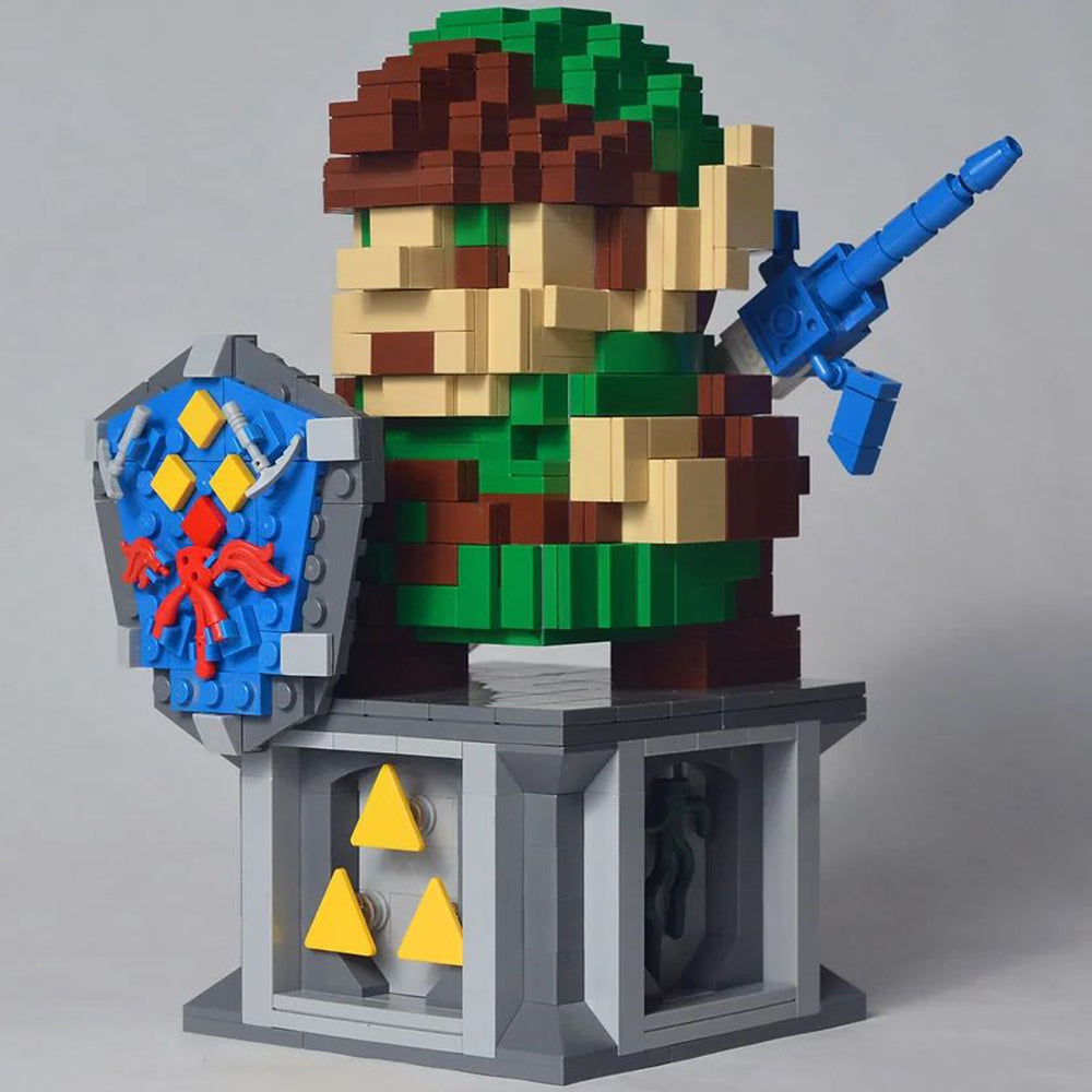 MOC Zelda 8-Bit Link Master Sword Hylian Shield