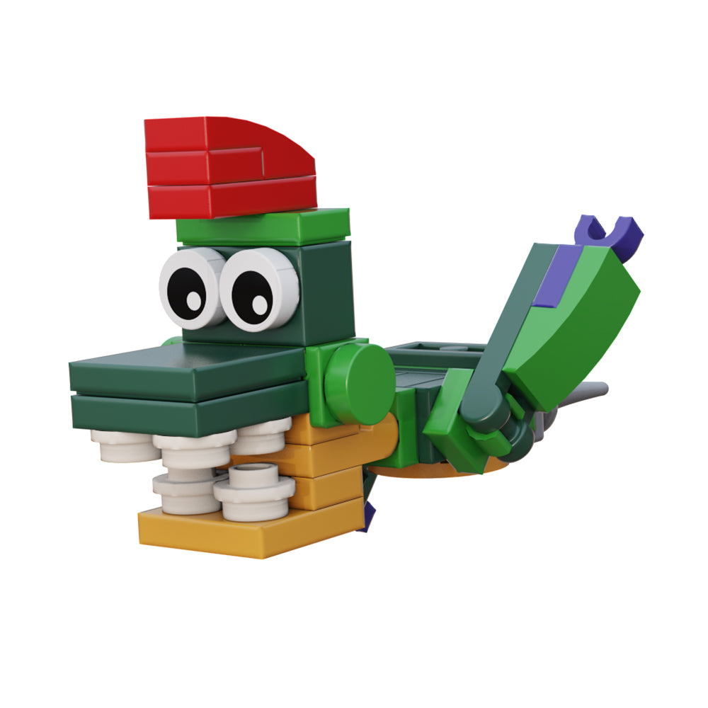 MOC FNAF shattered Glamrock Monty Montgomery Gator Glamrock Roxy Roxanne Wolf Glamrock Chica