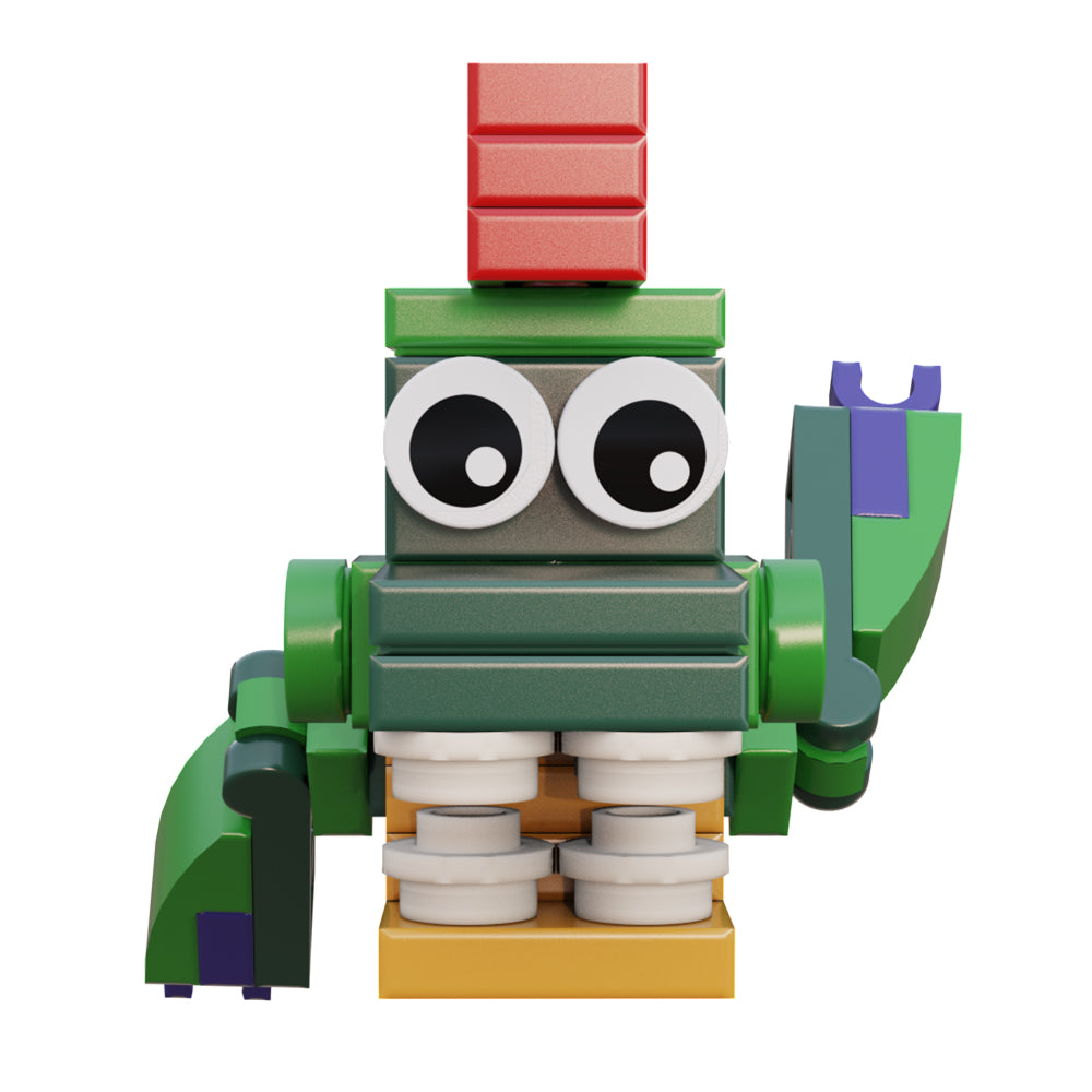 MOC FNAF shattered Glamrock Monty Montgomery Gator Glamrock Roxy Roxanne Wolf Glamrock Chica