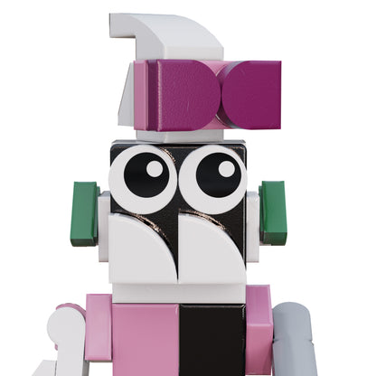 MOC FNAF shattered Glamrock Monty Montgomery Gator Glamrock Roxy Roxanne Wolf Glamrock Chica