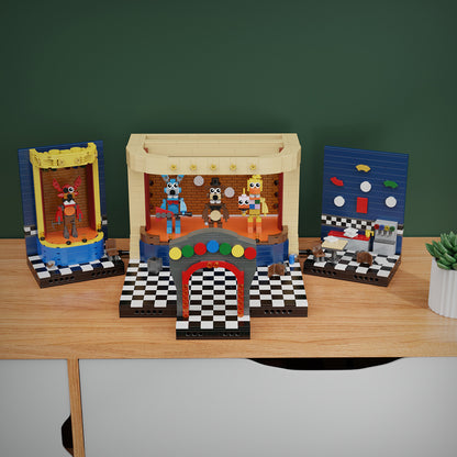 MOC FNAF Playset of the Showtime and Pizzeria