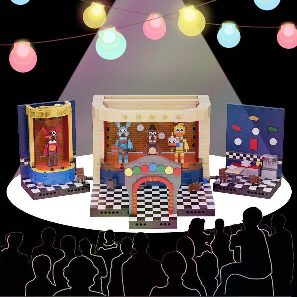 MOC FNAF Playset of the Showtime and Pizzeria