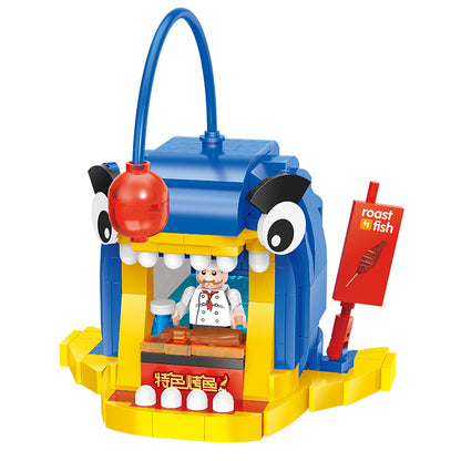 MOC Grilled Fish Restaurant on the Food Street building blocks Architecture series bricks set