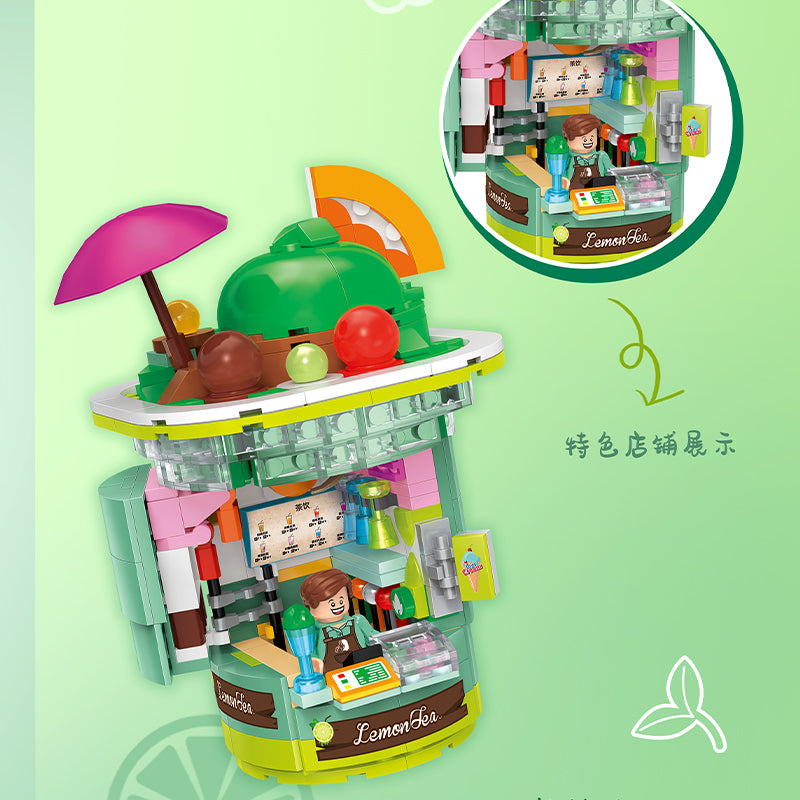MOC Matcha Cafe on  Food building blocks Architecture series bricks set