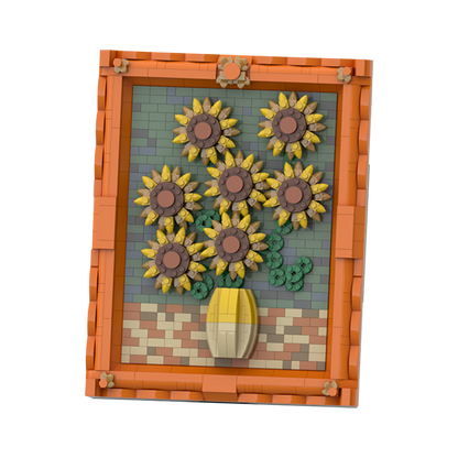 MOC Van Gogh's Sunflowers building blocks series bricks set
