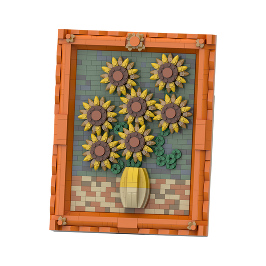 MOC Van Gogh's Sunflowers building blocks series bricks set