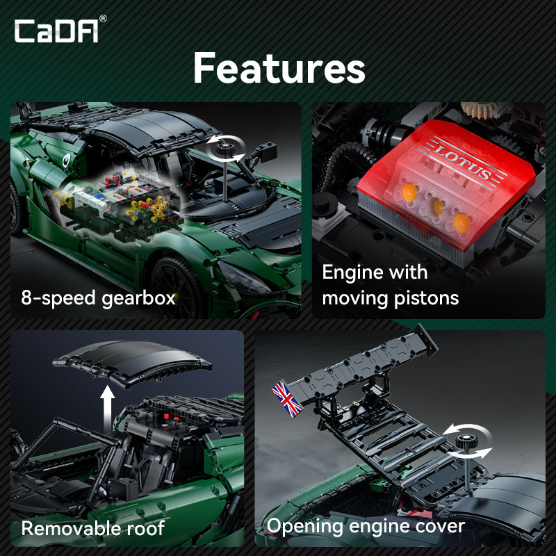CaDA 1:8 Lotus Cars Exige Cup 430 1:8 Technic C61511W