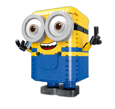 01002 1035pcs Little Yellow Series Street View Despicable Me Lab Children's Minifigure Bob Building Blocks Ship From China