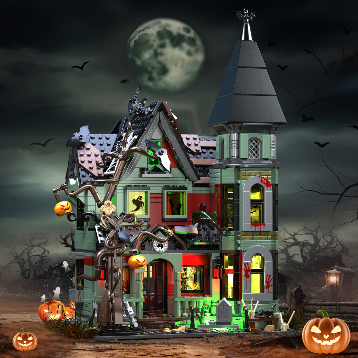 1196 PCS Haunted House