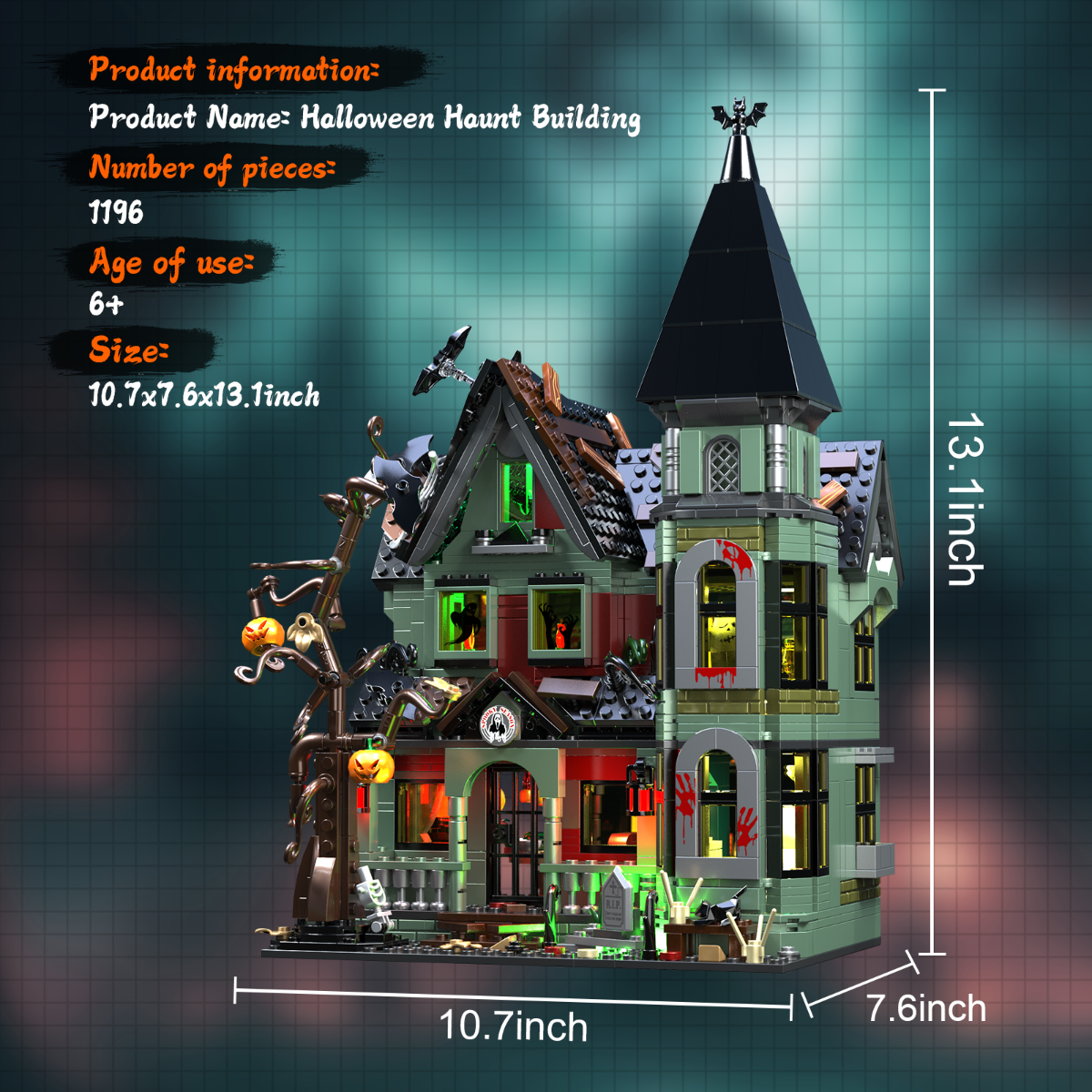 1196 PCS Haunted House