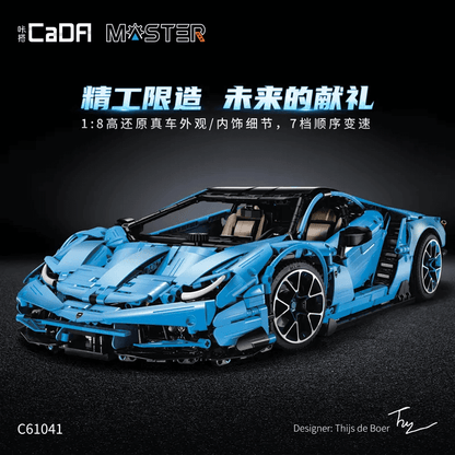 CADA C61041 MOC 39933 Lamborghini Centenario Light Blue Cepheus Hypercar 1 8